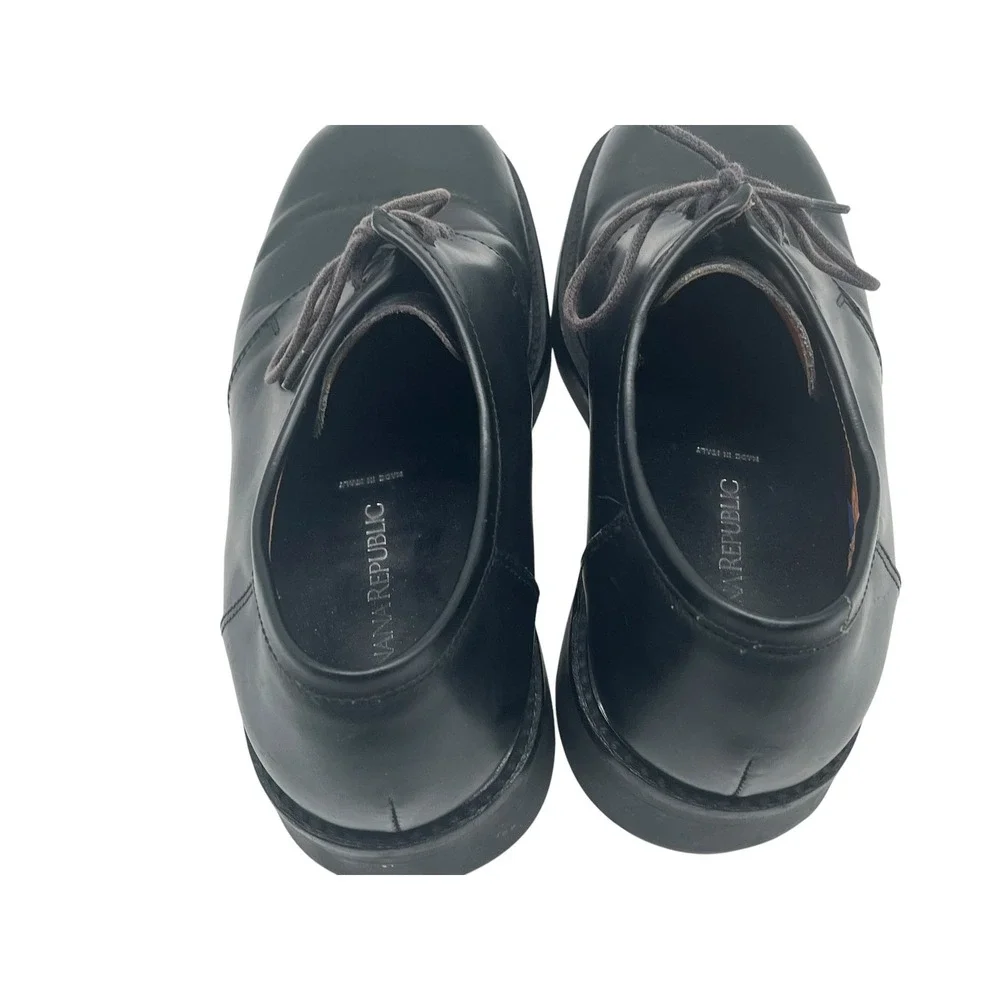 Banana Republic Men's Black Leather Dress Shoes Size 8 D Made in Italy